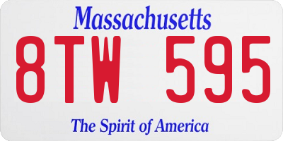MA license plate 8TW595