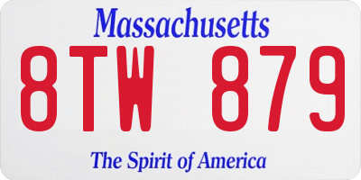 MA license plate 8TW879