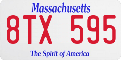 MA license plate 8TX595