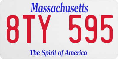 MA license plate 8TY595