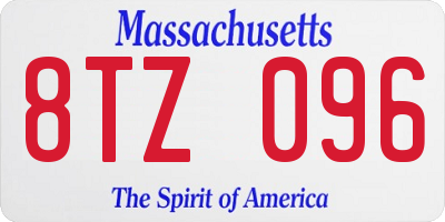 MA license plate 8TZ096