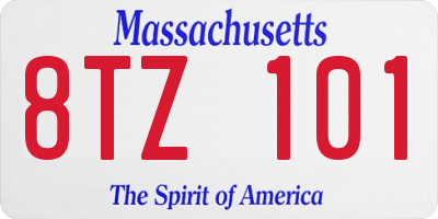 MA license plate 8TZ101