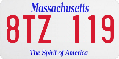 MA license plate 8TZ119