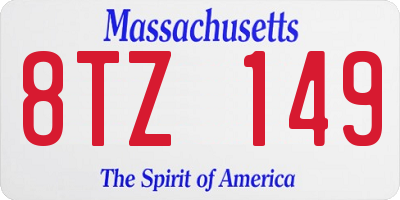 MA license plate 8TZ149