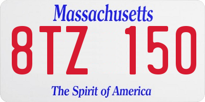 MA license plate 8TZ150