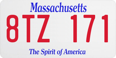 MA license plate 8TZ171