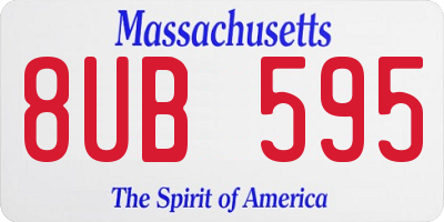 MA license plate 8UB595