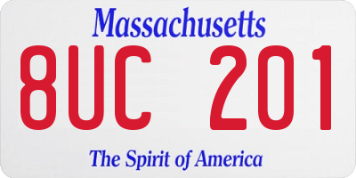 MA license plate 8UC201