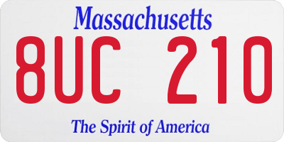 MA license plate 8UC210