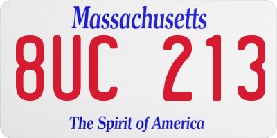 MA license plate 8UC213