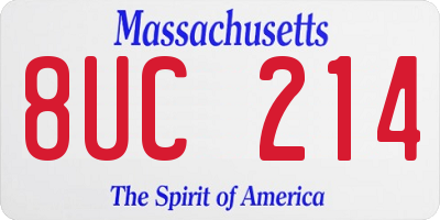 MA license plate 8UC214