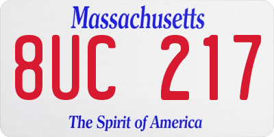 MA license plate 8UC217