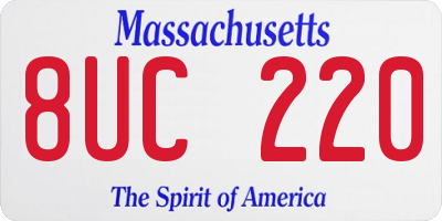 MA license plate 8UC220