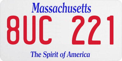 MA license plate 8UC221