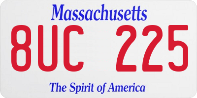 MA license plate 8UC225