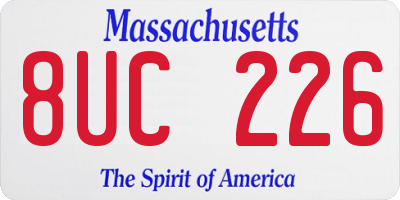 MA license plate 8UC226