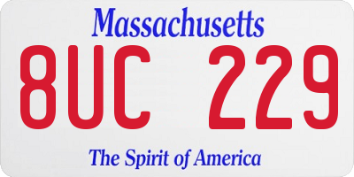 MA license plate 8UC229