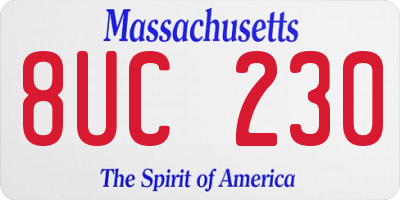 MA license plate 8UC230
