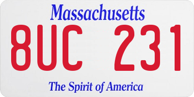 MA license plate 8UC231