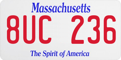 MA license plate 8UC236