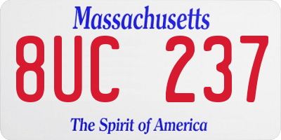 MA license plate 8UC237