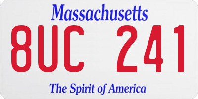 MA license plate 8UC241
