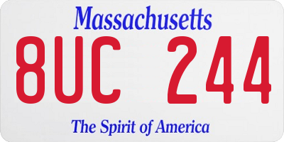 MA license plate 8UC244