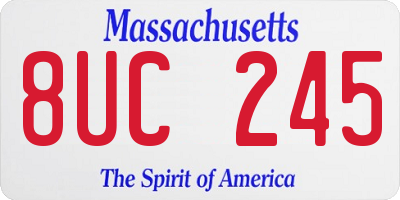 MA license plate 8UC245