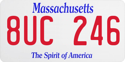 MA license plate 8UC246
