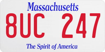 MA license plate 8UC247