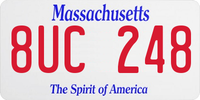 MA license plate 8UC248