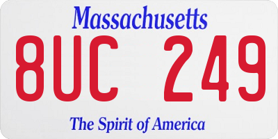 MA license plate 8UC249