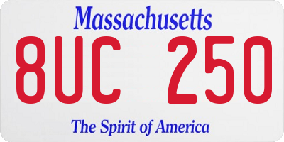 MA license plate 8UC250