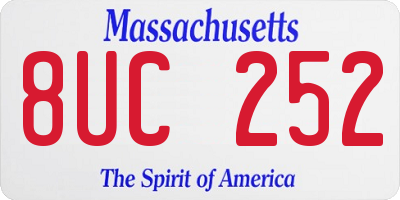 MA license plate 8UC252