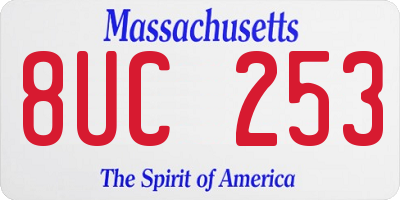 MA license plate 8UC253