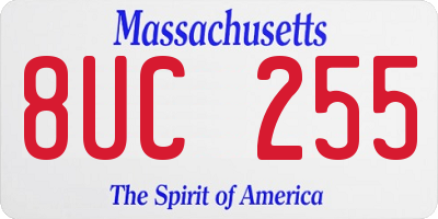MA license plate 8UC255