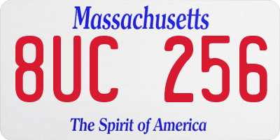 MA license plate 8UC256