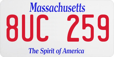 MA license plate 8UC259