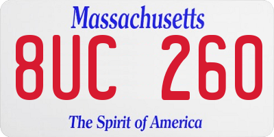 MA license plate 8UC260