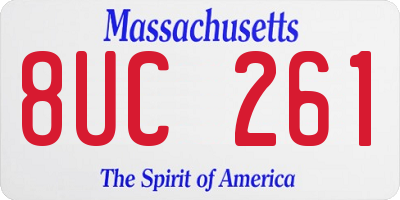 MA license plate 8UC261