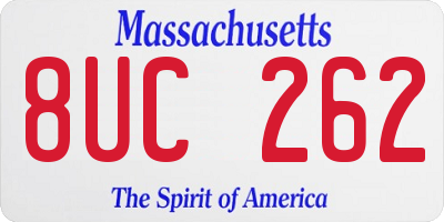 MA license plate 8UC262