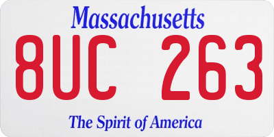 MA license plate 8UC263