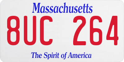 MA license plate 8UC264