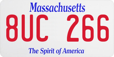 MA license plate 8UC266
