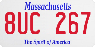 MA license plate 8UC267