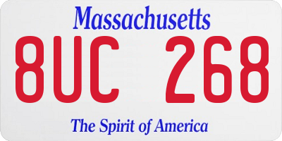 MA license plate 8UC268