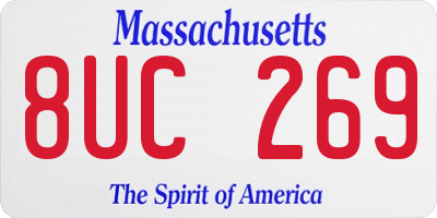 MA license plate 8UC269