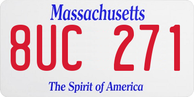 MA license plate 8UC271