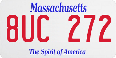 MA license plate 8UC272