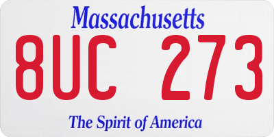 MA license plate 8UC273